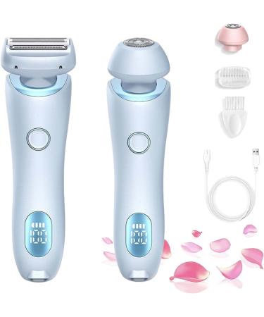 Modira Shaver Modira Mermaid Shaver Waterproof Electric Razor for Women 2 in 1 Electric Shaver Razors for Wome (Blue)