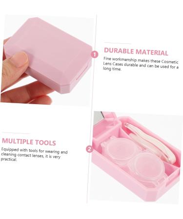 JECOMPRIS Contact Lens Container Case with Mirror - 30 Sentences Organizer Travel-Friendly 5 Color Options - Small Storage Bags for Glasses - 6.2x4.4x2.2cm - Buy Online on GoSupps.com