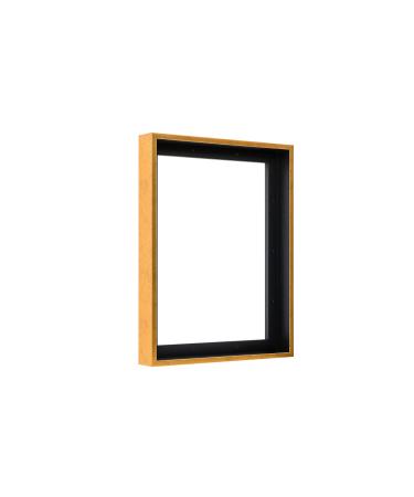 Pixy Canvas 11x14 inch Floater Frame for 1.5 Deep Canvas Paintings  Wood Panels & Stretched Canvas Boards. 4 Colors Available (Rustic Gold  11 x 14) Rustic Gold 11 x 14