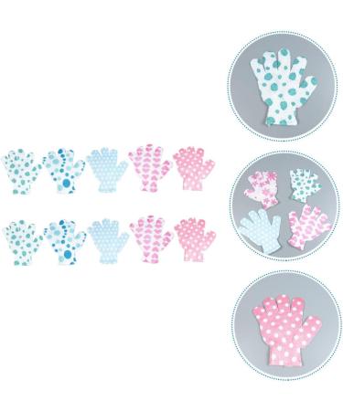 FOMIYES 10pcs Printed Bath Gloves | Baby Hand Mittens | Shower Back Cleaner - Exfoliating Spa Scrubber Gloves - Buy Online on GoSupps.com