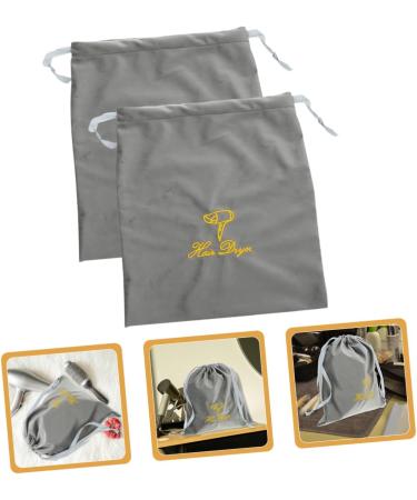 PLAFOPE 2pcs Hair Dryer Storage Bag Hair Dryers Drawstring Storage Bags Travel Classic Carry Bag 25.00X22.00X0.50CM Grey - Buy Online on GoSupps.com