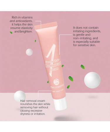 JASUBAI Auures Hair Removal Cream Kit: Facial hair removal cream for women and men moisturizing hair removal gel for upper lip chin and face gentle ingredients (1 set) - Buy Online on GoSupps.com