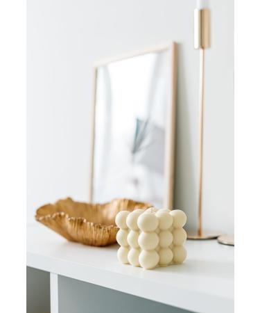 Bubble Candles White Handcrafted Natural Soy Wax Modern Family Life Special Day's Home Use and Gifting Aesthetic Home Decor Candles