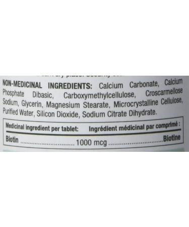 Nature's Bounty Biotin 1000 mcg 100 Coated Tablets - Buy Online on GoSupps.com