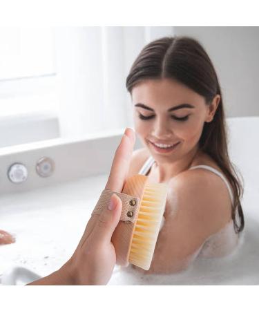 Premium Wood Dry Body Brush for Exfoliating Dead Skin Cells and Cellulite - Soft Bristles for Radiant Skin - Beech Hair Body Brush - Buy Online on GoSupps.com