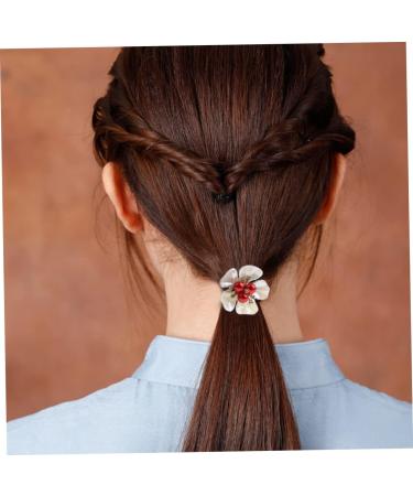 Beatifufu Hair Accessories Hair Rope Flowers Ponytail Holder Flower Hair Tie Multi- Premium Hair Scrunchies Women Hair Scrunchie Miss Synthetic Shell Flower Resin Jiangnan Christmas - Buy Online on GoSupps.com