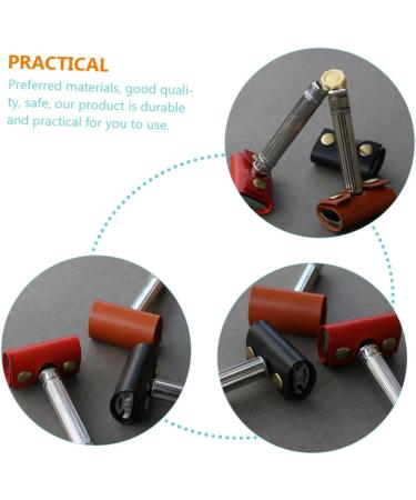 MusiSaly Men's Razor Set - 2 Pieces with Leather Case | Premium Shaving Experience Portable & Stylish 8.5x4.5cm - Buy Online on GoSupps.com