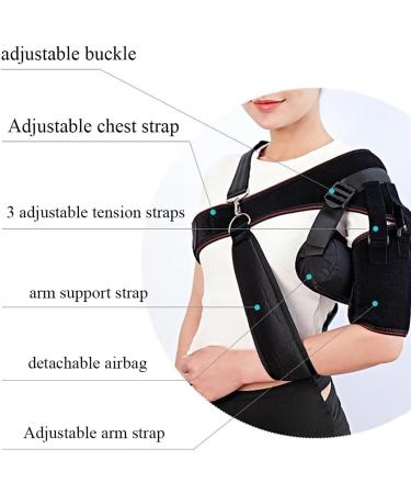 Shoulder Compression Wrap Shoulder Brace Shoulder Brace Strap with Removable Airbag 3 Adjustable Pull Straps and User Friendly Breathable Fabric for Dislocation Chronic Pain Relief Grey - Buy Online on GoSupps.com