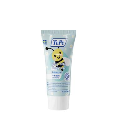 Dentifrice TePe Daily Baby sans parfum 0-6 ans dentifrice au fluor pour un usage quotidien pr vention des caries taux de fluor adapt l' ge.