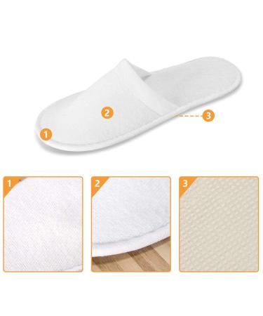 24 Pairs Cotton Velvet Closed Toe Spa Slippers - Disposable, Fit for US Men Size 10 and Women Size 11 - Perfect for Hotels, Homes, and Guests - Buy Online on GoSupps.com