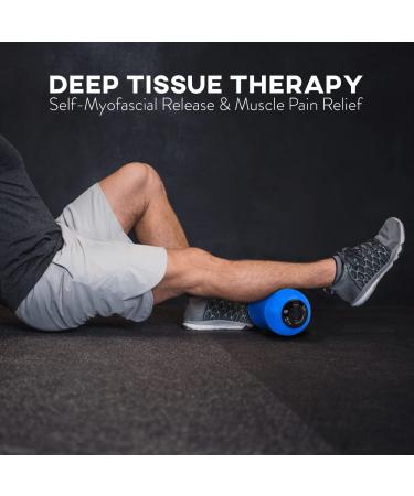 Professional Vibrating Peanut Massage Ball for Deep Tissue Trigger Point Therapy - Cordless Handheld Massager with 4 Intensity Levels - Dual Lacrosse Ball Vibration for Myofascial Release (Blue) - Buy Online on GoSupps.com