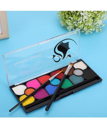 Professional Face & Body Painting Set - 15 Colors DIY Cosmetic Tools with Brush & Storage Box - Buy Online on GoSupps.com
