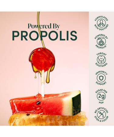 Kids Throat Soothing Watermelon Lollipops - Beekeeper s Naturals | Immune Support Doctor Formulated Low Sugar Vitamin D & Honey 15 ct - Buy Online on GoSupps.com