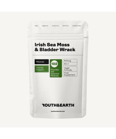 Youth & Earth Pack of 60 Irish Sea Foam 600mg Capsules