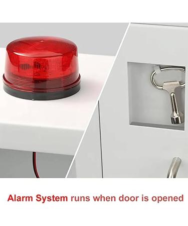 Qianmei AED Cabinet - Metal Defibrillator Storage with Alarm & Light | Universal Fit for Cardiac Science - 36x20x40 cm - Buy Online on GoSupps.com