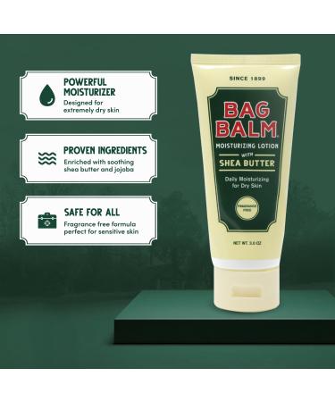 Bag Balm Vermont's Original Hand & Body Dry Skin Lotion with Shea Butter and Jojoba Daily Hand Lotion for Dry Hands - Fragrance-Free Non-Greasy Hand Moisturizer Tube - 3oz 2 Pack 3 Ounce (Pack of 2) - Buy Online on GoSupps.com