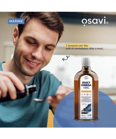  OSAVI Osavi Daily Omega + D3 1600mg Omega 3 (Natural Lemon) - 250 ml. - Buy Online on GoSupps.com