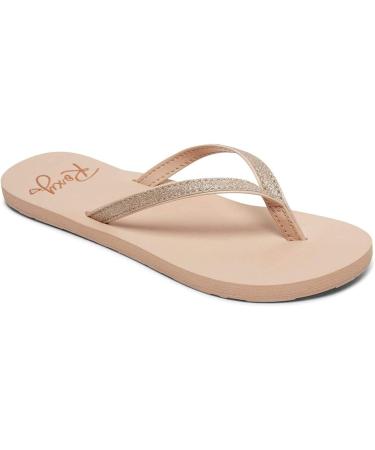 Buy Roxy Women's Napili Flip Flops - Stylish Beige 38 EU | International Shipping Available - Buy Online on GoSupps.com