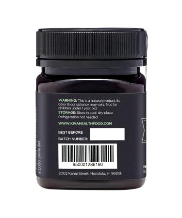 Kiva Raw Manuka Honey UMF 5+ | MGO 83+ | 100% Pure New Zealand (8.8 oz/250g) | Non-GMO | Traceable | Certified UMF & MGO - Buy Online on GoSupps.com