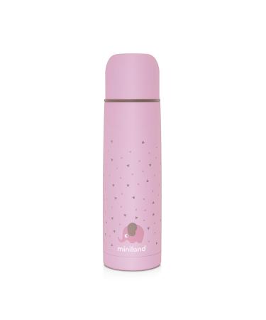 Miniland insulated bottle 500ml for baby food PINK 1 piece (1 pack)