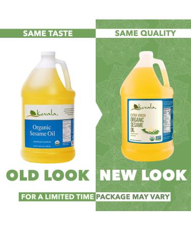 Kevala Organic Extra Virgin Sesame Oil - 1 Gallon (128 Fl Oz) - Buy Online on GoSupps.com