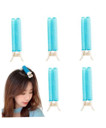 5pcs Blue Hair Curler Clips for Fast Curling and Hair Volume - Reusable Styling Rollers for DIY Hair Styling - Buy Online on GoSupps.com