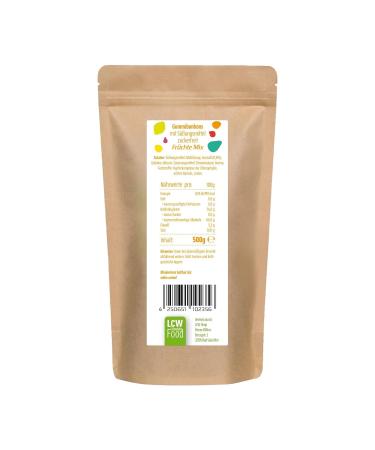 Sugar-Free Rubber Bonbons Fruit Mix by LCW | 500g Bag | 0g Sugar | Fat-Free Gummy Bears with Maltitol Sweetener - Buy Online on GoSupps.com