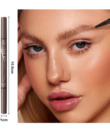 2 In 1 Magic 4-Tip Eyebrow Pencil Eyebrow Magic Pen Eyebrow 4 Tip Brow Pencil 3D Waterproof And Sweat-proof Microblading Eyebrow Pencil Contouring Pen For Natural Makeup Last All Day(Gray) - Buy Online on GoSupps.com