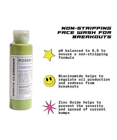 ROSEN Earth Cleanser - Optimal Face Wash for Acne & Breakouts | Zinc Oxide & Niacinamide Formula - Shop Now - Buy Online on GoSupps.com