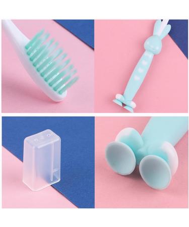 4 Cartoon Raccoon Children's Toothbrushes - Soft Bristle Suction Cup Sensitive Gums - Fun & Durable Dental Care - Buy Online on GoSupps.com