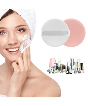 Molain 8-Part Round Make-Up Sponge Set with Strap - Smooth Powder Blending for Primer Cream & Concealer - Full Coverage Face & Body Applicator in White - Buy Online on GoSupps.com