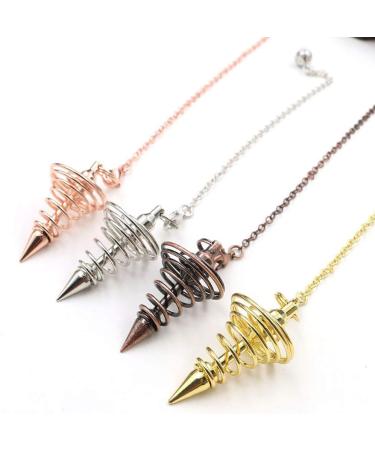Kufoo White Metal Spiritual Pendulum - Rustproof Portable Healing Chain for Divination | Durable & Exquisite Design - Buy Online on GoSupps.com