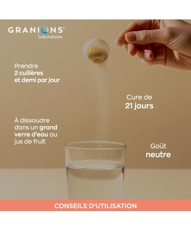 GRANIONS Complexe Collagene et Acide Hyaluronique - GRANIONS Collag ne N 1 en Pharmacies - Coenzyme Q10 + Vitamine C + Selenium - Action 6 en 1 - Poudre - Go t Neutre 21 Jours Complexe Collag ne en Poudre - Buy Online on GoSupps.com