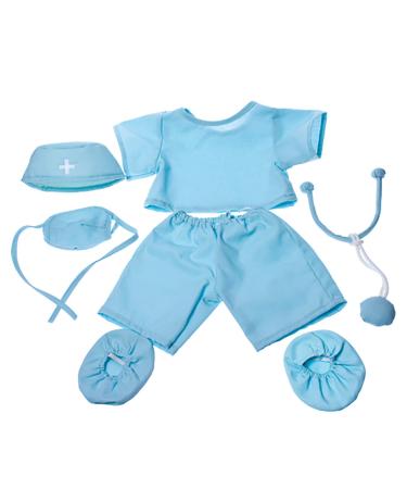 Doctor "Scrubs" Outfit Teddy Bear Clothes Fit 14" - 18" Build-A-Bear Vermont Teddy Bears and Make Your Own Stuffed Animals