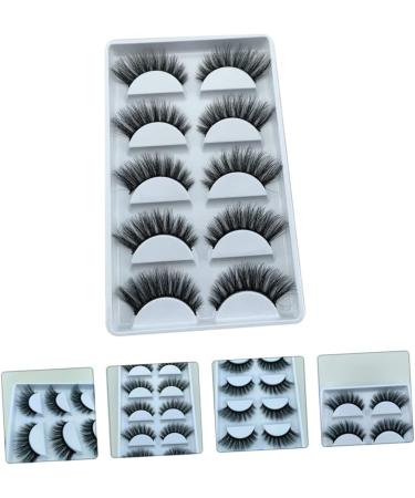 minkissy 5 Pairs Fake Eyelashes Beauty Accessories Fake Makeup Lashes False Eyelashes Bulk Natural Fluffy False Faux Lashes Bulk Makeup Girl Eyelashes 3d Set Fiber Hand Made - Buy Online on GoSupps.com