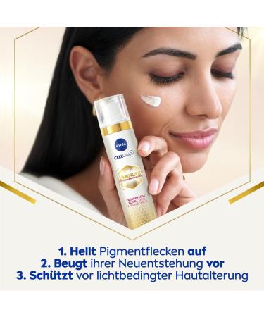 NIVEA Cellular Luminous630 Anti-Pigment Spots Day Care Fluid 40ml | Matting SPF 50 Facial Care with Vitamin E | Even Complexion Protection - Buy Online on GoSupps.com