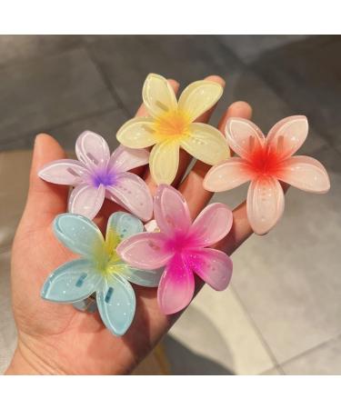hgnxa Girl Flower Plumeria Hair Clip Sweet Handmade Cute Hair Duckbill Clip Headwear Hair Headwear for Women Girl Combination - Buy Online on GoSupps.com
