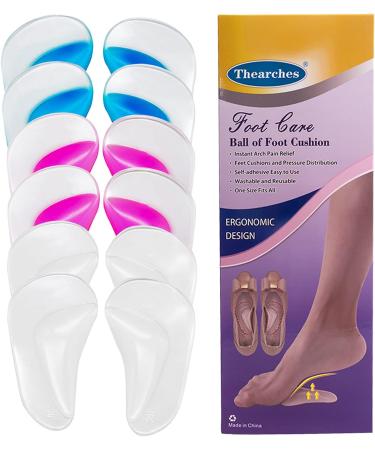 Gel Arch Support Pads (6 Pairs) - Plantar Fasciitis Shoe Insoles for Men and Women | Adhesive High Arch Pad Flat Feet Inserts for Pain Relief - Buy Online on GoSupps.com