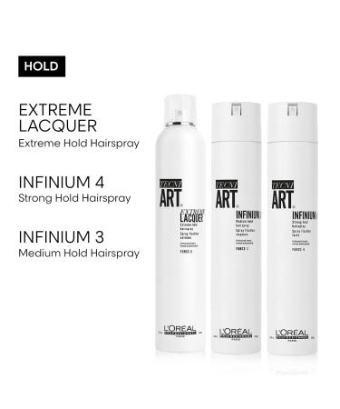 L'Oreal Professionnel Infinium 4 Strong Hold Hairspray 10.2 Oz. | Natural Feel & Shine | All Hair Types - Buy Online on GoSupps.com