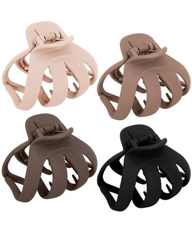 4 x hair clamps-acrylic large octopus clips non-slip large spider hair clip for women and girls super strong hold hair clip for thick hair accessories for daily party 8 cm - Buy Online on GoSupps.com