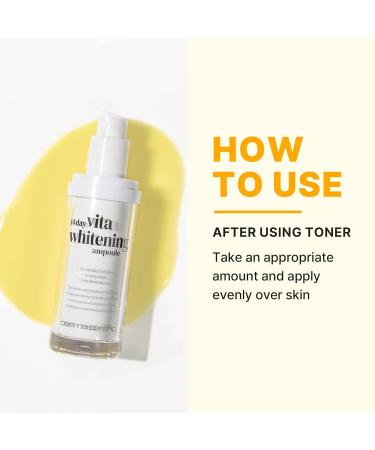 DERMACENTRIC 14-Day Vita Facial Ampoule Vegan Korean Skincare Serum with Niacinamide & Glutathione for Radiant Balanced-Looking Skin (1.01 fl oz) - Buy Online on GoSupps.com