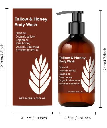  QPJUVC Sebum and Honey Shower Gel - Moisturizing shower gel with sebum and willow ox honey for rough and dry skin - Nourishing nourishing and gently cleansing with aloe vera (3) - Buy Online on GoSupps.com