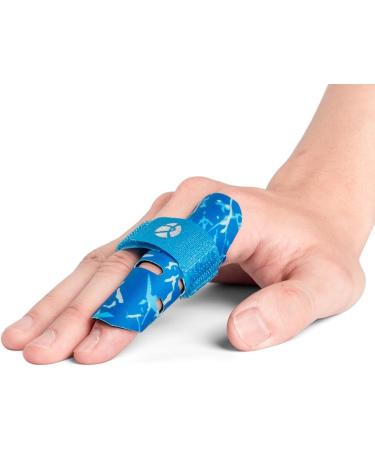 Kuangmi Finger Sleeve Support - Blue Pair for Sports Injuries | S/M Size - 2 Pieces - Buy Online on GoSupps.com