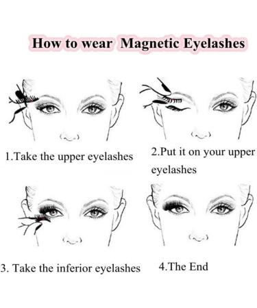 4pairs Magnetic Eyelashes with Applicator Dual Magnetic Eyelashes Set with Clip Reusable Dual Magnetic Lashes Kit Magnetic Eyelashes Natural Look Soft Magnets False Eyelashes Magnetic Eyelashe No Glue - Buy Online on GoSupps.com
