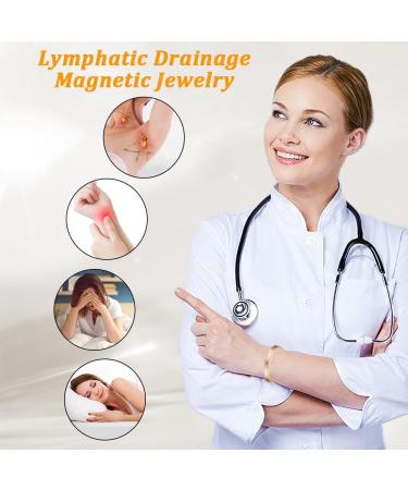 Cigmag Lymphatic Drainage Copper Bracelet for Women - 99% Pure Copper Magnetic Bangle with Ultra Strength Magnet - Adjustable Brazaletes Cuff in Lines Tricolour Pattern - Gift Box Included - Buy Online on GoSupps.com