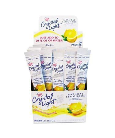 Crystal Light Products Crystal Light-Flavored Drink Mix, Lemonade, 30 8-oz. Packe beverages, PACK OF 1, Yellow