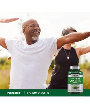Piping Rock Gymnema Sylvestre Supplements | 200 Capsules | Concentrated Herbal Extract | Non-GMO and Gluten Free - Buy Online on GoSupps.com