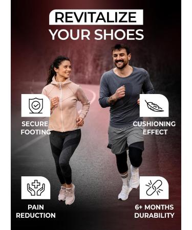 High Arch Inserts for Plantar Fasciitis & Flat Feet - Ultimate Support for Men & Women - Perfect for Work Boots & Shoes (Maroon Size L - Buy Online on GoSupps.com