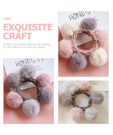 Lurrose 2 Piece Pom Ball Hair Tie - Fluffy Elastic Hair Bands for Women & Girls - Stylish Pompom Hair Accessories - Buy Online on GoSupps.com