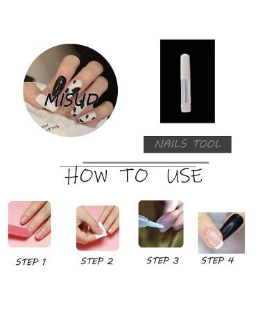 MISUD 24Pcs Medium Coffin False Nails - Fashion Ballerina Black White Cow Press on Nails for Women - Glossy Acrylic Nails - Buy Online on GoSupps.com